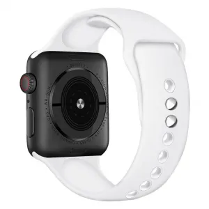 BStrap Soft Silicone remienok na Apple Watch 42/44/45mm, White (SAP008C20)