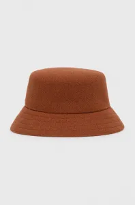 Vlnený klobúk Kangol hnedá farba, vlnený