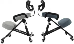 TEMPO KONDELA Ergonomická kľakačka RUFUS sivá/čierna