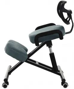 TEMPO KONDELA Ergonomická kľakačka RUFUS sivá/čierna