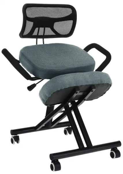 TEMPO KONDELA Ergonomická kľakačka RUFUS sivá/čierna