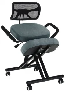 TEMPO KONDELA Ergonomická kľakačka RUFUS sivá/čierna