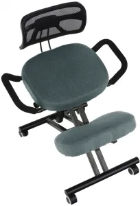 TEMPO KONDELA Ergonomická kľakačka RUFUS sivá/čierna