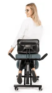 TEMPO KONDELA Ergonomická kľakačka RUFUS sivá/čierna