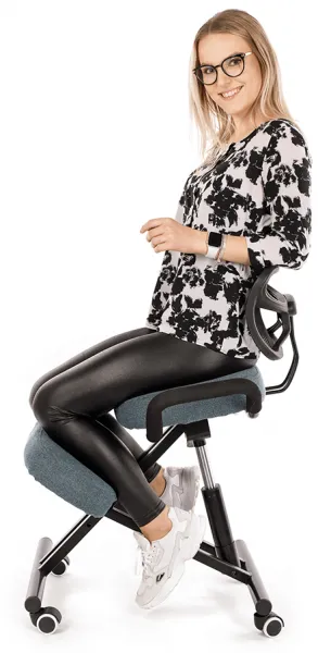 TEMPO KONDELA Ergonomická kľakačka RUFUS sivá/čierna