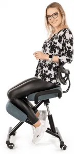 TEMPO KONDELA Ergonomická kľakačka RUFUS sivá/čierna