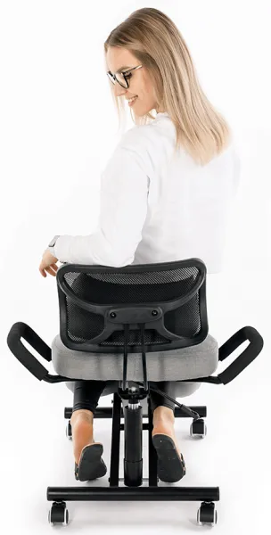 TEMPO KONDELA Ergonomická kľakačka RUFUS sivohneda Taupe/čierna