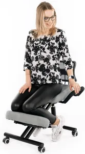 TEMPO KONDELA Ergonomická kľakačka RUFUS sivohneda Taupe/čierna