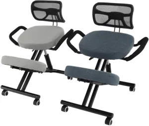 TEMPO KONDELA Ergonomická kľakačka RUFUS sivohneda Taupe/čierna