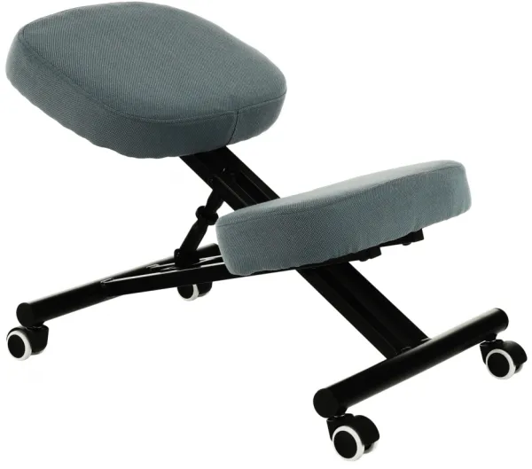 TEMPO KONDELA Ergonomická kľakačka KILIÁN svetlo sivá/ čierna