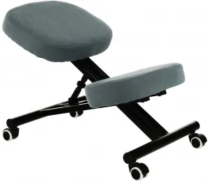 TEMPO KONDELA Ergonomická kľakačka KILIÁN svetlo sivá/ čierna