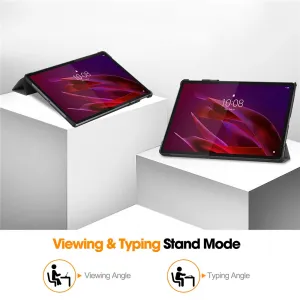 LEATHER Zaklápací kryt pre Lenovo Yoga Tab 11.1 šedý