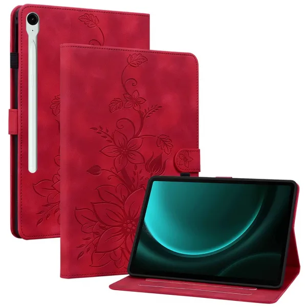 ART LILY Zaklápacie puzdro pre Samsung Galaxy Tab S9 FE / Tab S10 FE / Tab S10 Lite červené