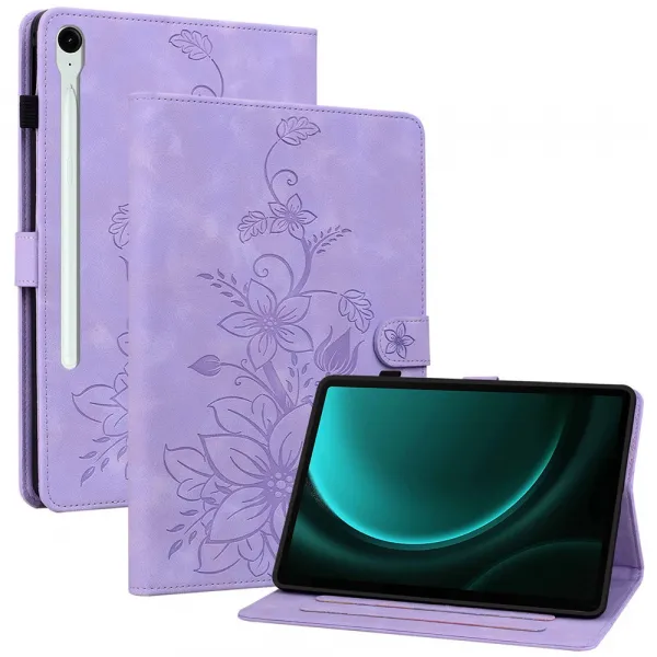 ART LILY Zaklápacie puzdro pre Samsung Galaxy Tab S9 FE / Tab S10 FE / Tab S10 Lite fialové