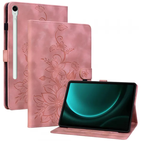 ART LILY Zaklápacie puzdro pre Samsung Galaxy Tab S9 FE / Tab S10 FE / Tab S10 Lite ružové