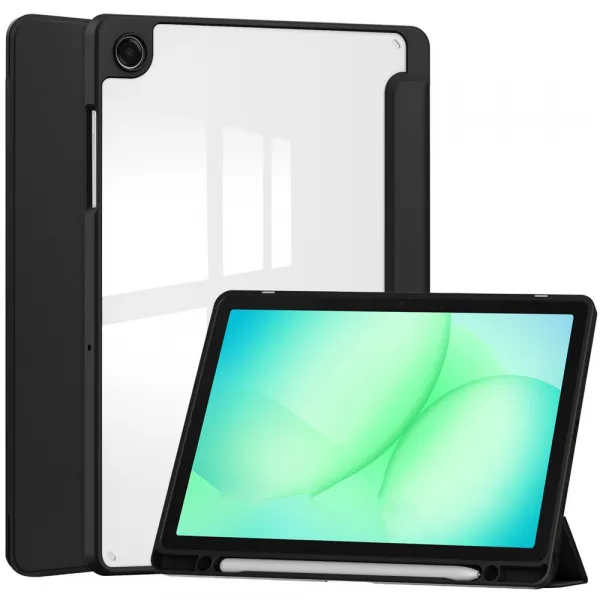 CRYSTAL Zaklápací obal pre Samsung Galaxy Tab A11+ čierny