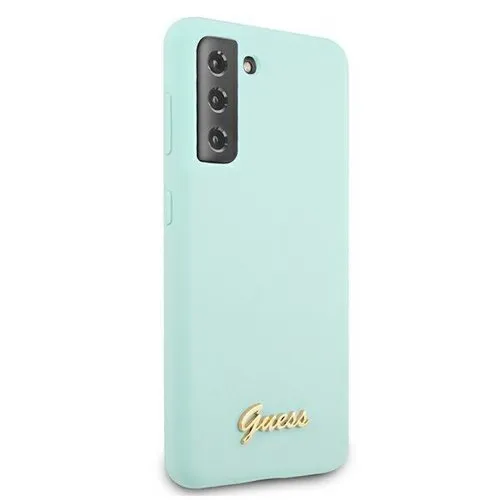 GUESS Silikónový obal Samsung Galaxy S21 Plus 5G mentolový