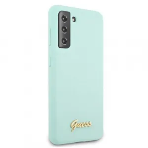 GUESS Silikónový obal Samsung Galaxy S21 Plus 5G mentolový