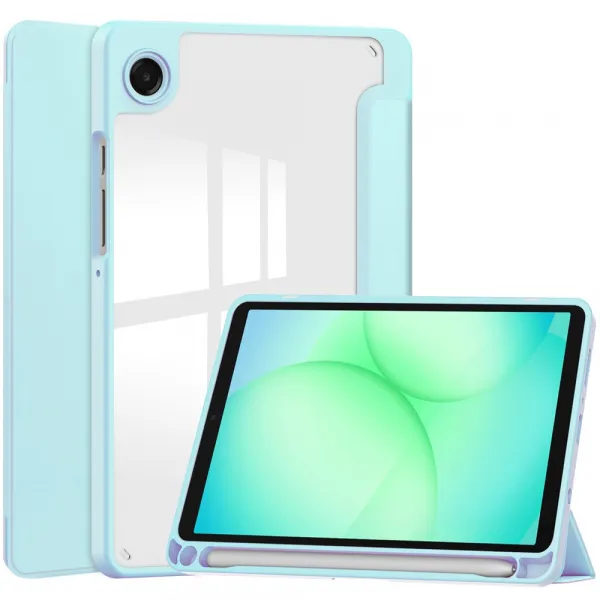 CRYSTAL Zaklápací obal pre Samsung Galaxy Tab A11 svetlomodrý
