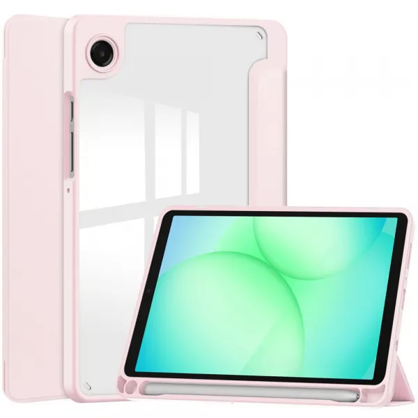 CRYSTAL Zaklápací obal pre Samsung Galaxy Tab A11 ružový