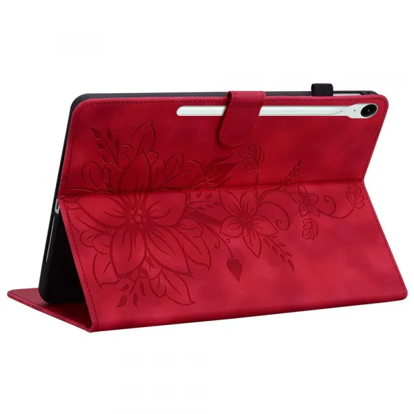 ART LILY Zaklápacie puzdro pre Samsung Galaxy Tab S9 FE / Tab S10 FE / Tab S10 Lite červené