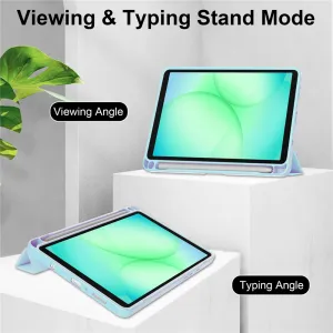 CRYSTAL Zaklápací obal pre Samsung Galaxy Tab A11 svetlomodrý