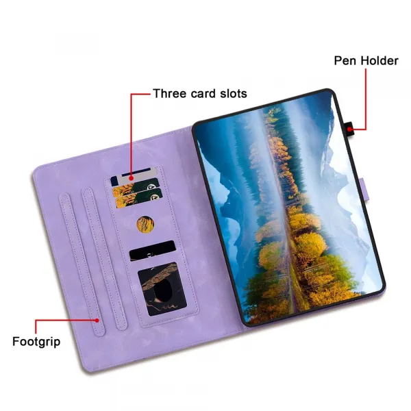 ART LILY Zaklápacie puzdro pre Samsung Galaxy Tab S9 FE / Tab S10 FE / Tab S10 Lite fialové