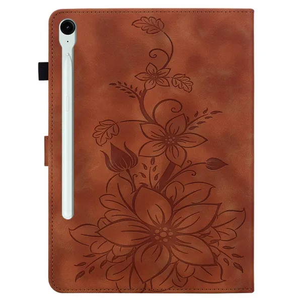 ART LILY Zaklápacie puzdro pre Samsung Galaxy Tab S9 FE / Tab S10 FE / Tab S10 Lite hnedé