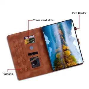 ART LILY Zaklápacie puzdro pre Samsung Galaxy Tab S9 FE / Tab S10 FE / Tab S10 Lite hnedé