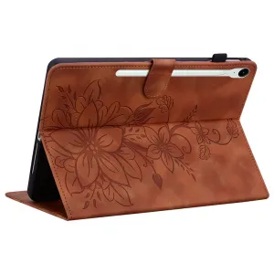 ART LILY Zaklápacie puzdro pre Samsung Galaxy Tab S9 FE / Tab S10 FE / Tab S10 Lite hnedé