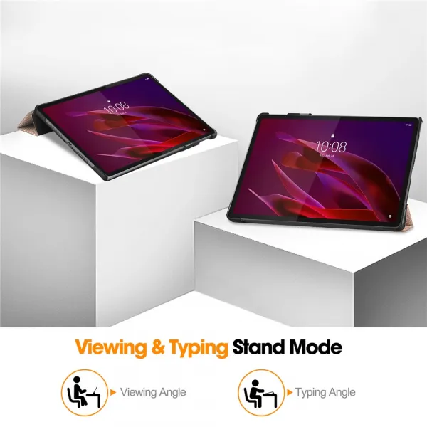 LEATHER Zaklápací kryt pre Lenovo Yoga Tab 11.1 ROSE GOLD