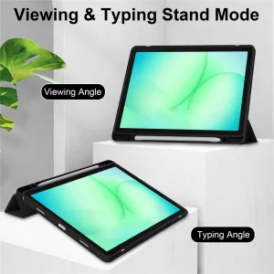 CRYSTAL Zaklápací obal pre Samsung Galaxy Tab A11+ čierny