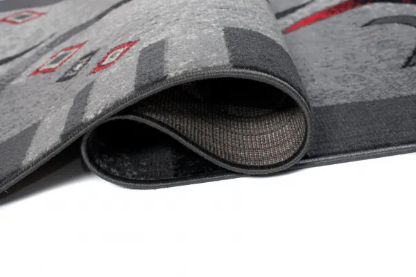 DECOREUM Behúň 4596A DARK sivý  PP CRM Rozmer: 70x270