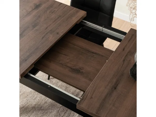 JAKS Rozkladací stôl Skubi čierny 120 - 160 cm orech