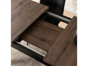 JAKS Rozkladací stôl Skubi čierny 120 - 160 cm orech