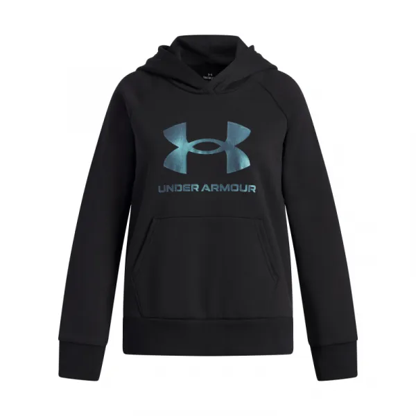 Dievčenská zateplená mikina s kapucňou UNDER ARMOUR UA Rival Flc Shimmer Hdy