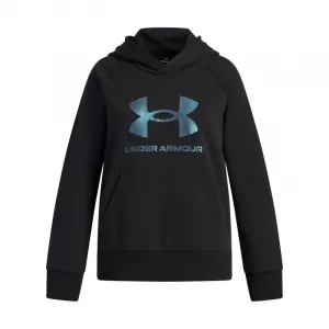 Dievčenská zateplená mikina s kapucňou UNDER ARMOUR UA Rival Flc Shimmer Hdy