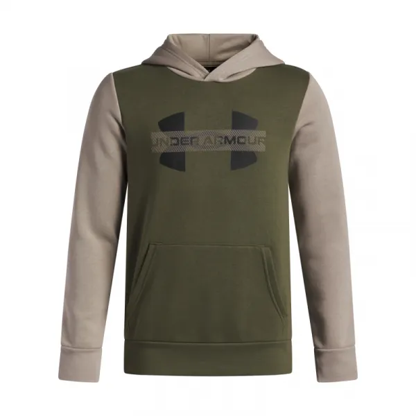 Chlapčenská zateplená mikina s kapucňou UNDER ARMOUR UA Rival Flc Cblck Grphc HD