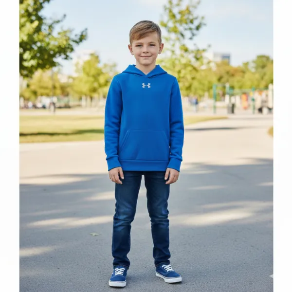 Chlapčenská zateplená mikina s kapucňou UNDER ARMOUR UA Rival Fleece Hoodie