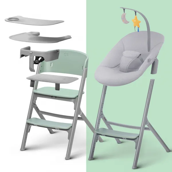 Set jedálenská stolička Kinderkraft Livy + lehátko Calmee Farba: Aster Pink