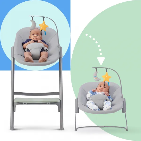 Set jedálenská stolička Kinderkraft Livy + lehátko Calmee Farba: Aster Pink