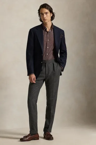 Košeľa Polo Ralph Lauren hnedá farba, regular, s golierom button-down, 710P00520