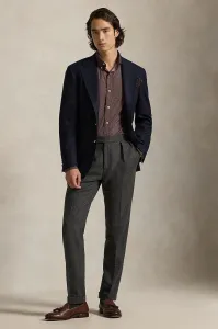 Košeľa Polo Ralph Lauren hnedá farba, regular, s golierom button-down, 710P00520