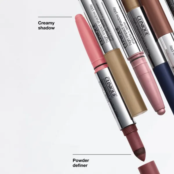 Clinique High Impact™ Shadow Play očné tiene v ceruzke duo odtieň Double Latte 1.9 g