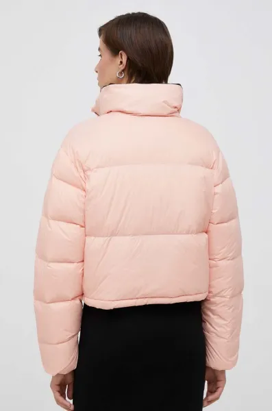 Páperová bunda Calvin Klein Jeans dámska, oranžová farba, zimná