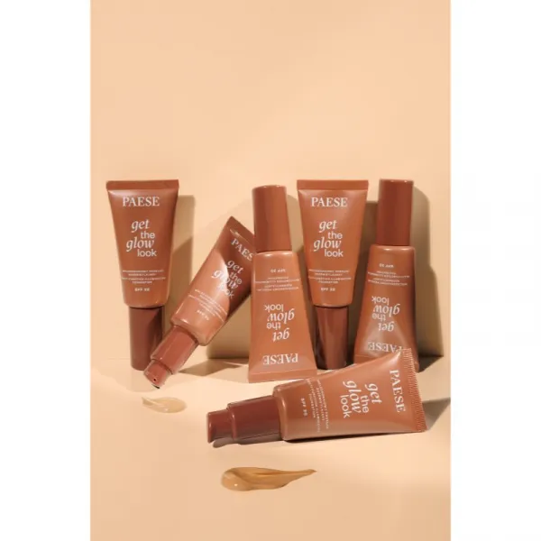 Paese Get The Glow Look Illuminating Foundation ľahký make-up s rozjasňujúcim účinkom SPF 20 odtieň 3N Warm Beige 30 ml