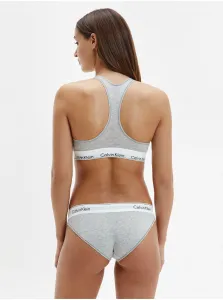 Sivé melírované nohavičky so širokým lemom Calvin Klein Underwear