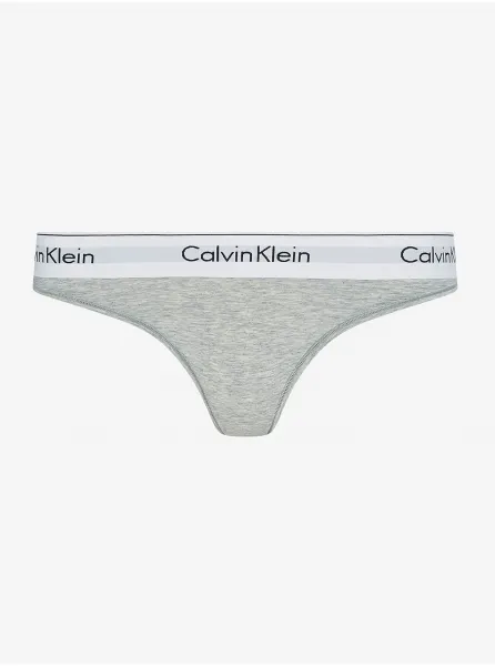 Sivé melírované nohavičky so širokým lemom Calvin Klein Underwear