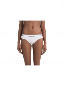 Calvin Klein biele tangá s bielou širokou gumou Thong Strings