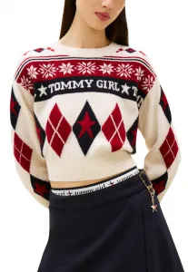 Vlnený sveter Tommy Jeans béžová farba, DW0DW22498